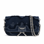 Rock mini clutch denim